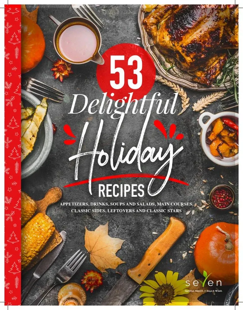 Cover of the 53 Delightful Holiday Recipes ebook, the bonus that comes with the 4 Foot Farm Blueprint download